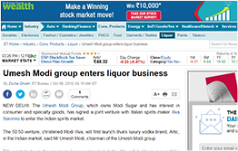 Umesh Modi group enters liquor business - The Economic Times