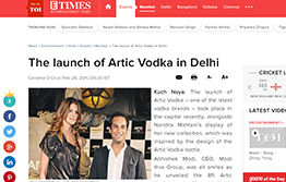 The launch of Artic® Vodka in Delhi - The Times of India