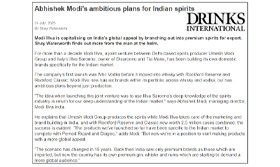 Abhishek Modi’s ambitious plans for Indian spirits